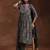 women ethnic motifs printed empire thread work kurta with trousers & with dupatta