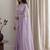 Lavender embellished embroidered tissue designer saree