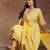 women ethnic motifs printed empire kurta with trousers & with dupatta