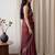 Maroon embellished beads and stones tissue designer saree