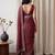 Maroon embellished beads and stones tissue designer saree