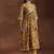 women floral printed empire thread work kurta with trousers & with dupatta