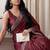 Maroon embellished beads and stones tissue designer saree
