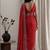 Red embellished embroidered tissue designer saree