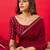 Burgundy woven design zari banarasi saree