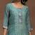 women floral printed regular thread work kurta with trousers & with dupatta