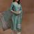 women floral printed regular thread work kurta with trousers & with dupatta
