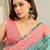 Turquoise  cotton leheriya ready to wear saree