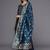 women ethnic motifs printed regular kurta with trousers & with dupatta