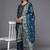 women ethnic motifs printed regular kurta with trousers & with dupatta