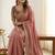 Rose embroidered silk blend designer saree