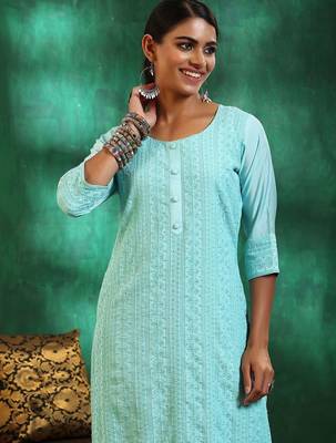 women ethnic motifs embroidered regular thread work kurta with trousers & with dupatta 4