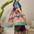 Purple ethnic motifs zari silk blend banarasi saree