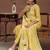 women floral embroidered regular thread work kurta with trousers & with dupatta