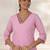 women ethnic motifs regular thread work kurta with trousers & with dupatta