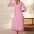 women ethnic motifs regular thread work kurta with trousers & with dupatta