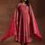 women ethnic motifs printed empire kurta with trousers & with dupatta