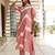 women floral embroidered regular thread work kurta with trousers & with dupatta