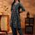 women floral printed regular thread work kurta with harem pants & with dupatta