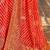 Red floral  georgette leheriya saree