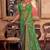 Green green & mustard leheriya sequinned  georgette leheriya saree