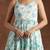 women floral printed tiered kurti with trousers & with dupatta