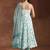 women floral printed tiered kurti with trousers & with dupatta