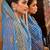 Blue blue & pink leheriya embroidered  georgette leheriya saree