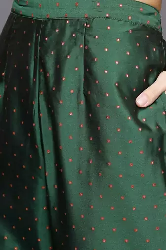 women ethnic motifs printed regular kurta with trousers & with dupatta