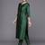 women ethnic motifs printed regular kurta with trousers & with dupatta