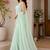 Silver embellished sequinned poly georgette designer saree
