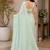 Silver embellished sequinned poly georgette designer saree