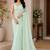 Silver embellished sequinned poly georgette designer saree