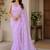 Lavender embellished sequinned poly georgette designer saree