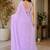 Lavender embellished sequinned poly georgette designer saree