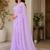Lavender embellished sequinned poly georgette designer saree
