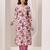 women floral printed regular kurta with trousers