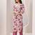 women floral printed regular kurta with trousers