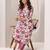 women floral printed regular kurta with trousers