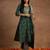 women ethnic motifs printed regular thread work kurta with trousers & with dupatta