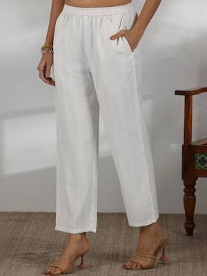 women ethnic motifs regular thread work kurta with trousers & with dupatta 5