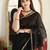 Black black ethnic motifs zari banarasi saree
