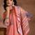 women ethnic motifs printed regular linen kurta with trousers & with dupatta