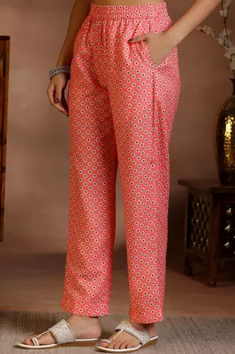women ethnic motifs printed regular linen kurta with trousers & with dupatta