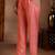 women ethnic motifs printed regular linen kurta with trousers & with dupatta