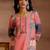 women ethnic motifs printed regular linen kurta with trousers & with dupatta