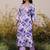 women floral printed regular thread work kurta with trousers & with dupatta