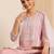 women ethnic motifs printed regular thread work kurta with trousers & with dupatta
