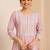 women ethnic motifs printed regular thread work kurta with trousers & with dupatta