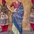 Blue ethnic motifs dabu saree